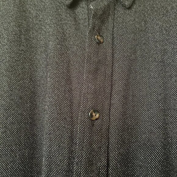 American Rag Charcoal Gray Brushed Twill Long Sleeve UNTUCKED Button-Down Shirt - Picture 4 of 8